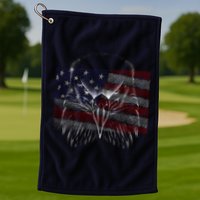 American Eagle Sketch Art Golf Towel