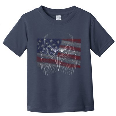 American Eagle Sketch Art Toddler T-Shirt