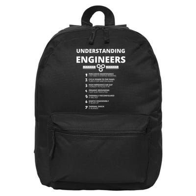 Awesome Engineering S Understanding Engineers Funny Sarcastic Engineering Gift 16 in Basic Backpack