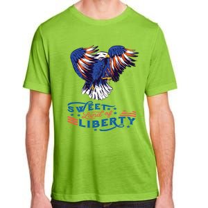 American Eagle Sweet Land Of Liberty 4th July Usa Gift Adult ChromaSoft Performance T-Shirt