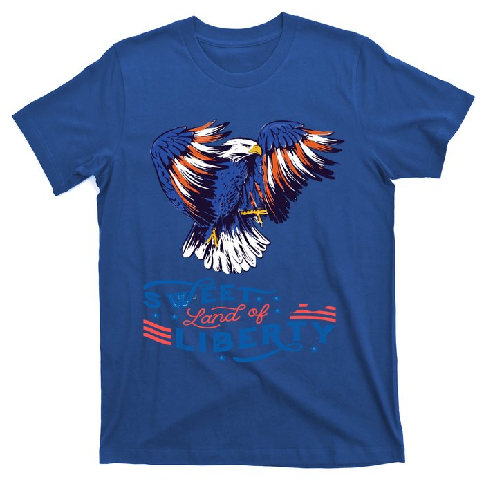 American Eagle Sweet Land Of Liberty 4th July Usa Gift T-Shirt