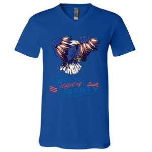 American Eagle Sweet Land Of Liberty 4th July Usa Gift V-Neck T-Shirt