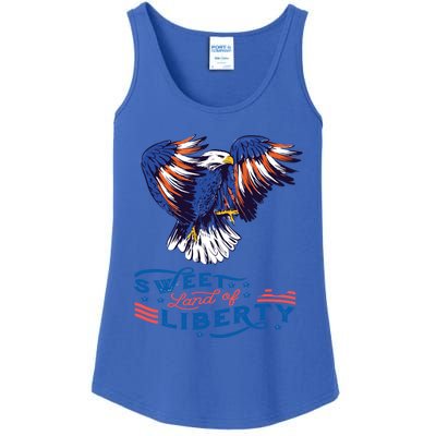 American Eagle Sweet Land Of Liberty 4th July Usa Gift Ladies Essential Tank