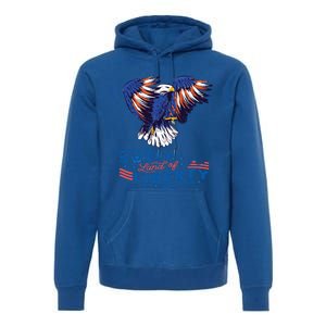 American Eagle Sweet Land Of Liberty 4th July Usa Gift Premium Hoodie