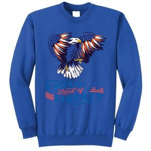 American Eagle Sweet Land Of Liberty 4th July Usa Gift Tall Sweatshirt