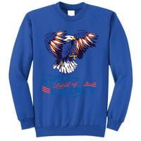 American Eagle Sweet Land Of Liberty 4th July Usa Gift Tall Sweatshirt