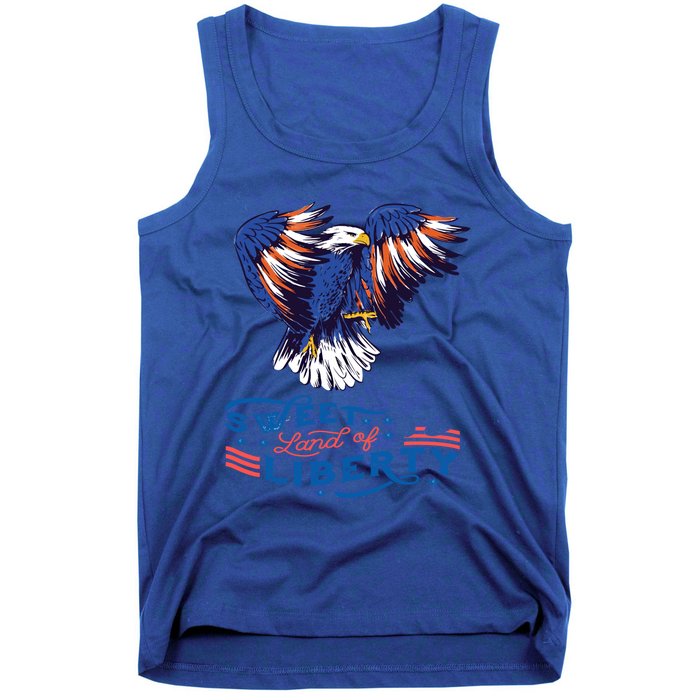 American Eagle Sweet Land Of Liberty 4th July Usa Gift Tank Top