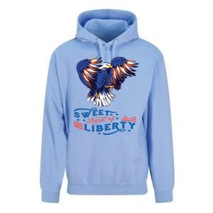 American Eagle Sweet Land Of Liberty 4th July Usa Gift Unisex Surf Hoodie