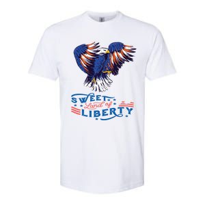 American Eagle Sweet Land Of Liberty 4th July Usa Gift Softstyle CVC T-Shirt