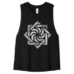 Armenian Eternity Sign Arevakhach Armenia Sun Cross Symbol Women's Racerback Cropped Tank