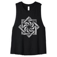 Armenian Eternity Sign Arevakhach Armenia Sun Cross Symbol Women's Racerback Cropped Tank