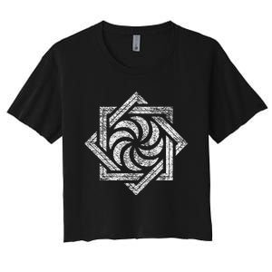 Armenian Eternity Sign Arevakhach Armenia Sun Cross Symbol Women's Crop Top Tee