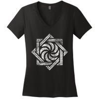 Armenian Eternity Sign Arevakhach Armenia Sun Cross Symbol Women's V-Neck T-Shirt