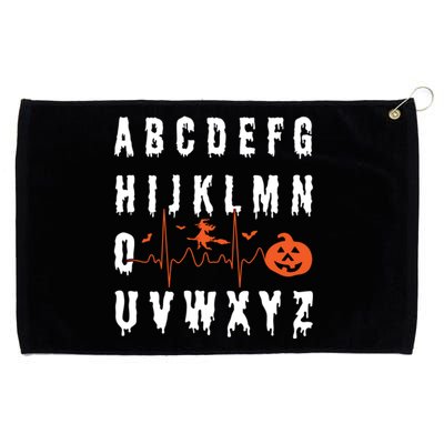 Abcs Ekg Strip Alphabet Halloween Pqrst Nurse Appreciation Gift Grommeted Golf Towel