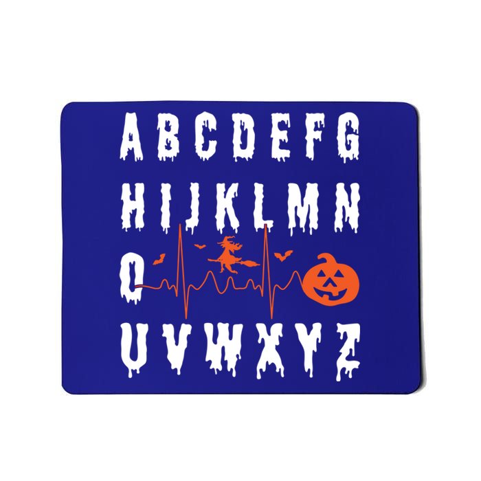 Abcs Ekg Strip Alphabet Halloween Pqrst Nurse Appreciation Gift Mousepad