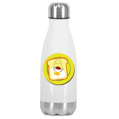 Avocadotoast Egg Sandwich Avo Bread Cute Kawaii Avocado Stainless Steel Insulated Water Bottle