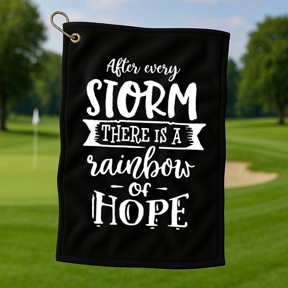 After Every Storm There's Is As Rainbow Of Hope Golf Towel