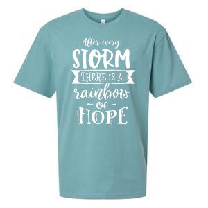 After Every Storm There's Is As Rainbow Of Hope Sueded Cloud Jersey T-Shirt