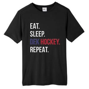 American Eat Sleep Dek Hockey Repeat Tall Fusion ChromaSoft Performance T-Shirt