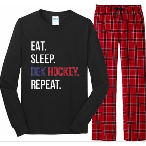 American Eat Sleep Dek Hockey Repeat Long Sleeve Pajama Set