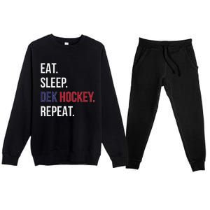 American Eat Sleep Dek Hockey Repeat Premium Crewneck Sweatsuit Set