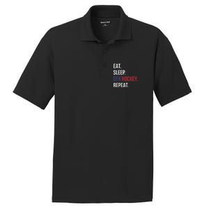 American Eat Sleep Dek Hockey Repeat PosiCharge RacerMesh Polo