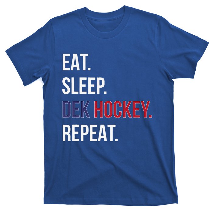 American Eat Sleep Dek Hockey Repeat T-Shirt