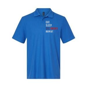 American Eat Sleep Dek Hockey Repeat Softstyle Adult Sport Polo