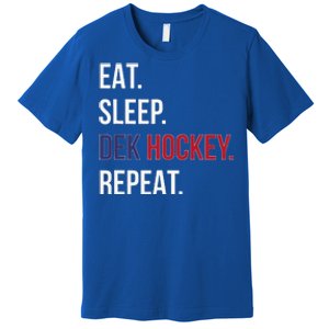 American Eat Sleep Dek Hockey Repeat Premium T-Shirt