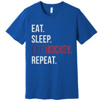 American Eat Sleep Dek Hockey Repeat Premium T-Shirt