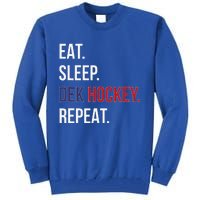 American Eat Sleep Dek Hockey Repeat Tall Sweatshirt