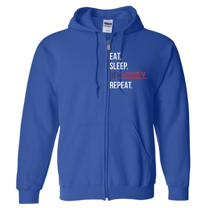 American Eat Sleep Dek Hockey Repeat Full Zip Hoodie