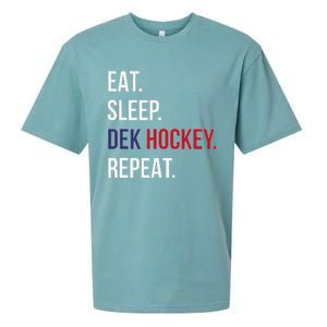 American Eat Sleep Dek Hockey Repeat Sueded Cloud Jersey T-Shirt