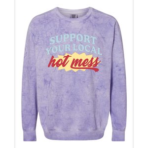 Alix Earle Support Your Local Hot Mess Colorblast Crewneck Sweatshirt