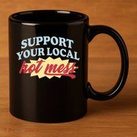 Alix Earle Support Your Local Hot Mess 11oz C Handle Ceramic Mug