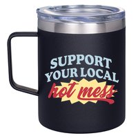 Alix Earle Support Your Local Hot Mess 12oz Stainless Steel Coffee Mug