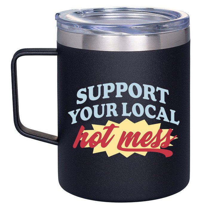Alix Earle Support Your Local Hot Mess 12oz Stainless Steel Coffee Mug