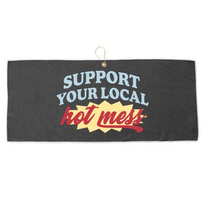 Alix Earle Support Your Local Hot Mess Large Microfiber Waffle Golf Towel