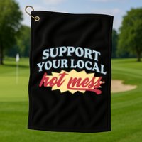 Alix Earle Support Your Local Hot Mess Golf Towel