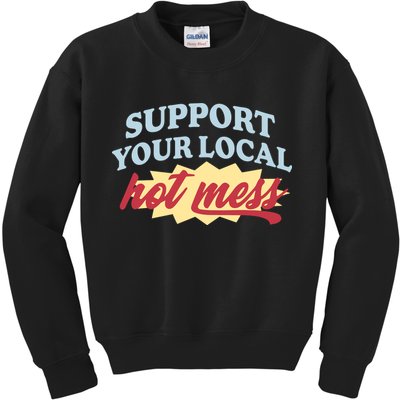 Alix Earle Support Your Local Hot Mess Kids Sweatshirt