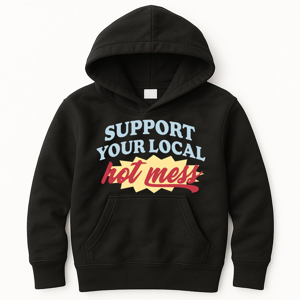 Alix Earle Support Your Local Hot Mess Kids Hoodie