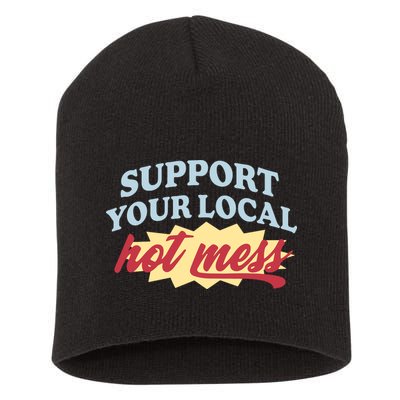 Alix Earle Support Your Local Hot Mess Short Acrylic Beanie