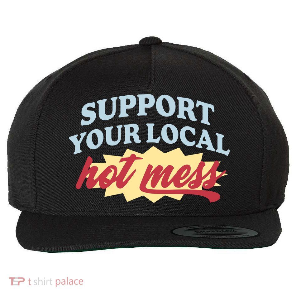 Alix Earle Support Your Local Hot Mess Wool Snapback Cap