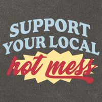 Alix Earle Support Your Local Hot Mess Cotton Canvas Backpack