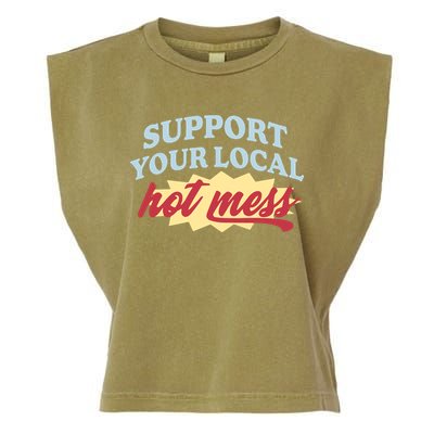 Alix Earle Support Your Local Hot Mess Garment-Dyed Women's Muscle Tee