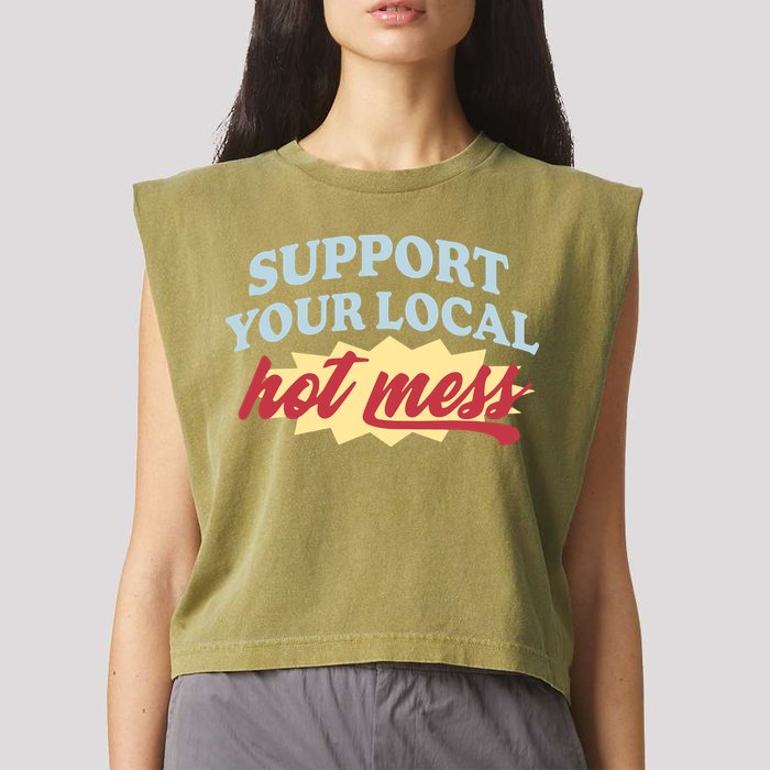 Alix Earle Support Your Local Hot Mess Garment-Dyed Women's Muscle Tee