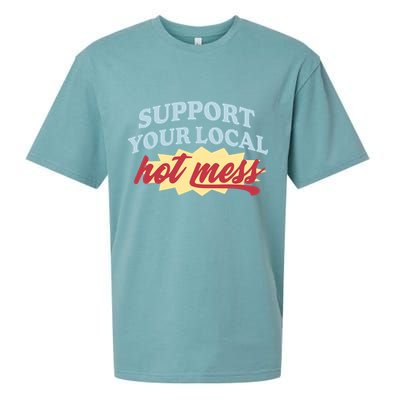 Alix Earle Support Your Local Hot Mess Sueded Cloud Jersey T-Shirt