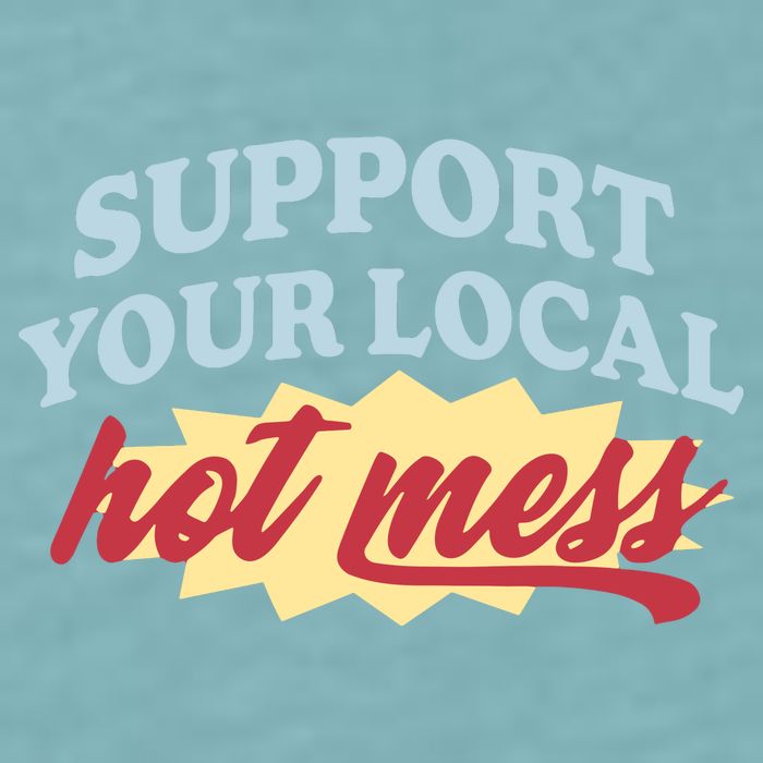 Alix Earle Support Your Local Hot Mess Sueded Cloud Jersey T-Shirt