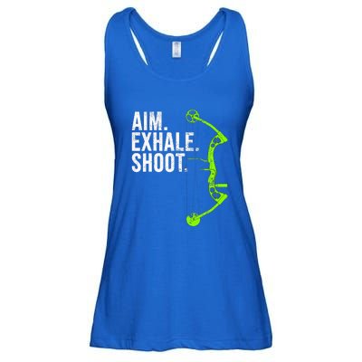 Aim Exhale Shoot Archery Bow Hunting Archer Ladies Essential Flowy Tank