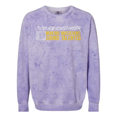 Audio Engineer Sound Technician Design Great Colorblast Crewneck Sweatshirt